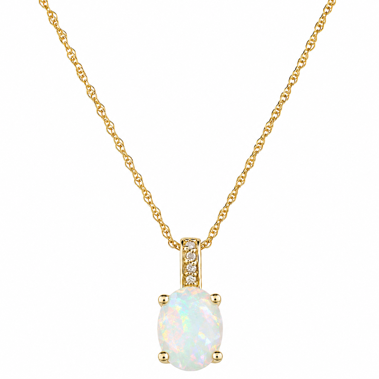 14K Yellow Gold - Opal