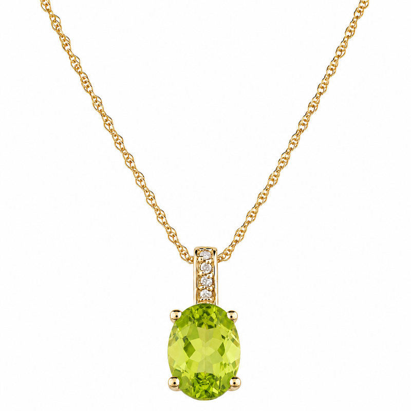 14K Yellow Gold - Peridot