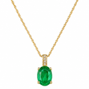 14K Yellow Gold - Emerald