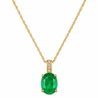 14K Yellow Gold - Emerald