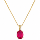 14K Yellow Gold - Ruby