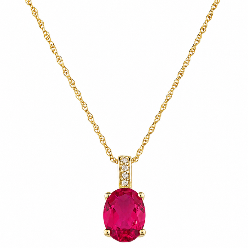 14K Yellow Gold - Ruby