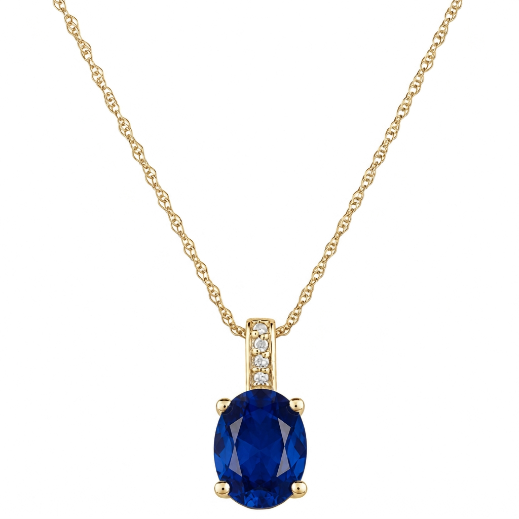 14K Yellow Gold - Sapphire