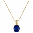 14K Yellow Gold - Sapphire