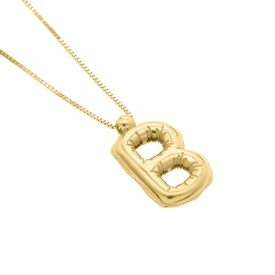 14K Yellow Gold - B