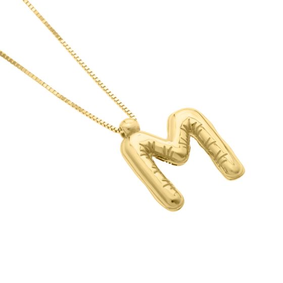 14K Yellow Gold - M