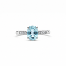 14K White Gold - Aquamarine