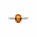 14K White Gold - Citrine