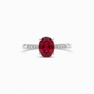 14K White Gold - Ruby