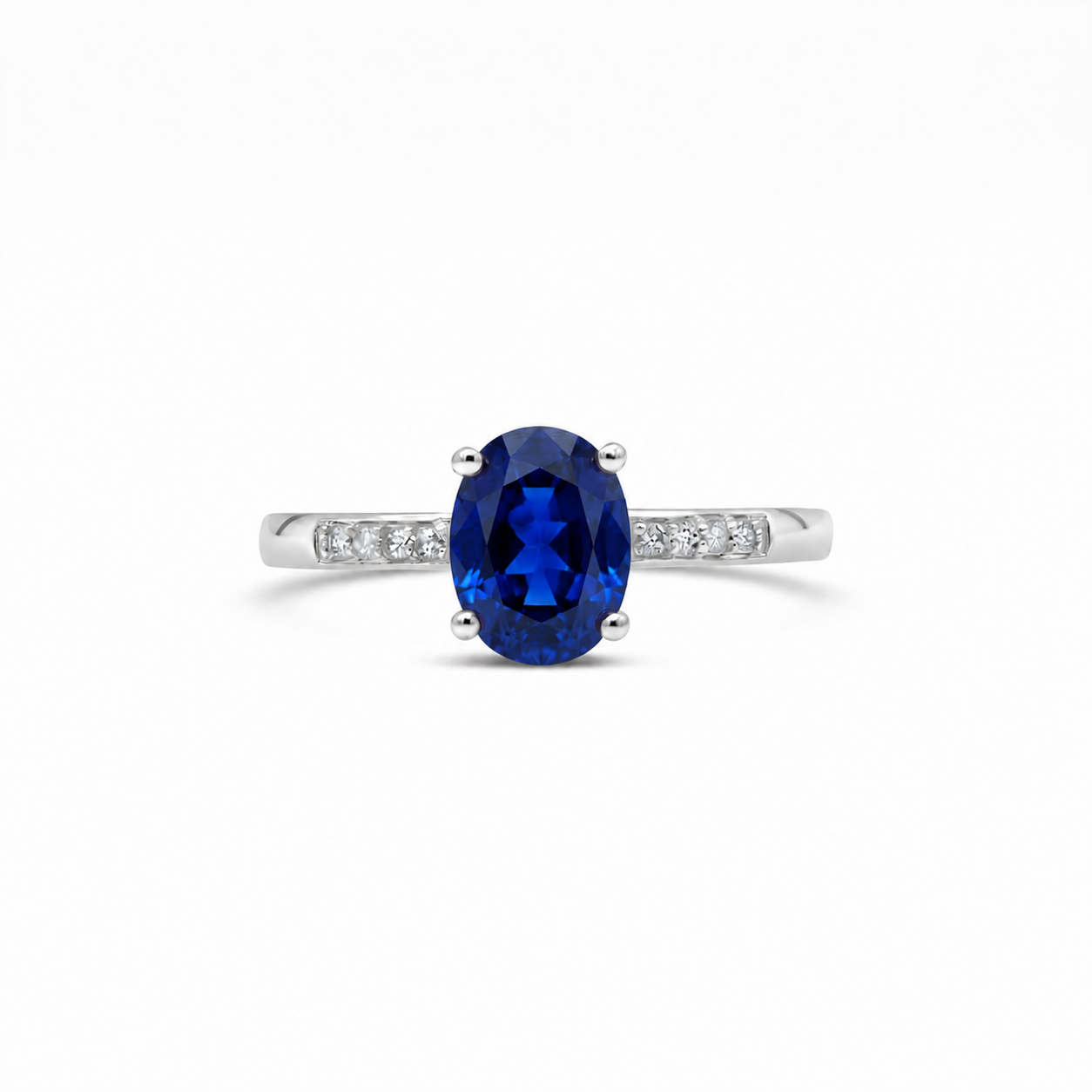 14K White Gold - Sapphire