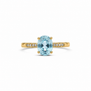 14K Yellow Gold - Aquamarine