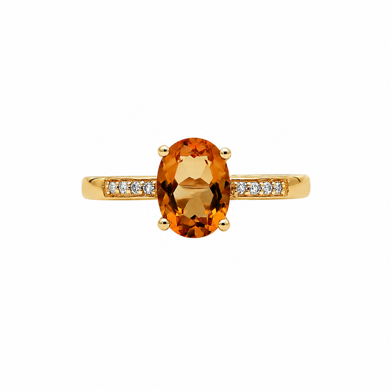 14K Yellow Gold - Citrine