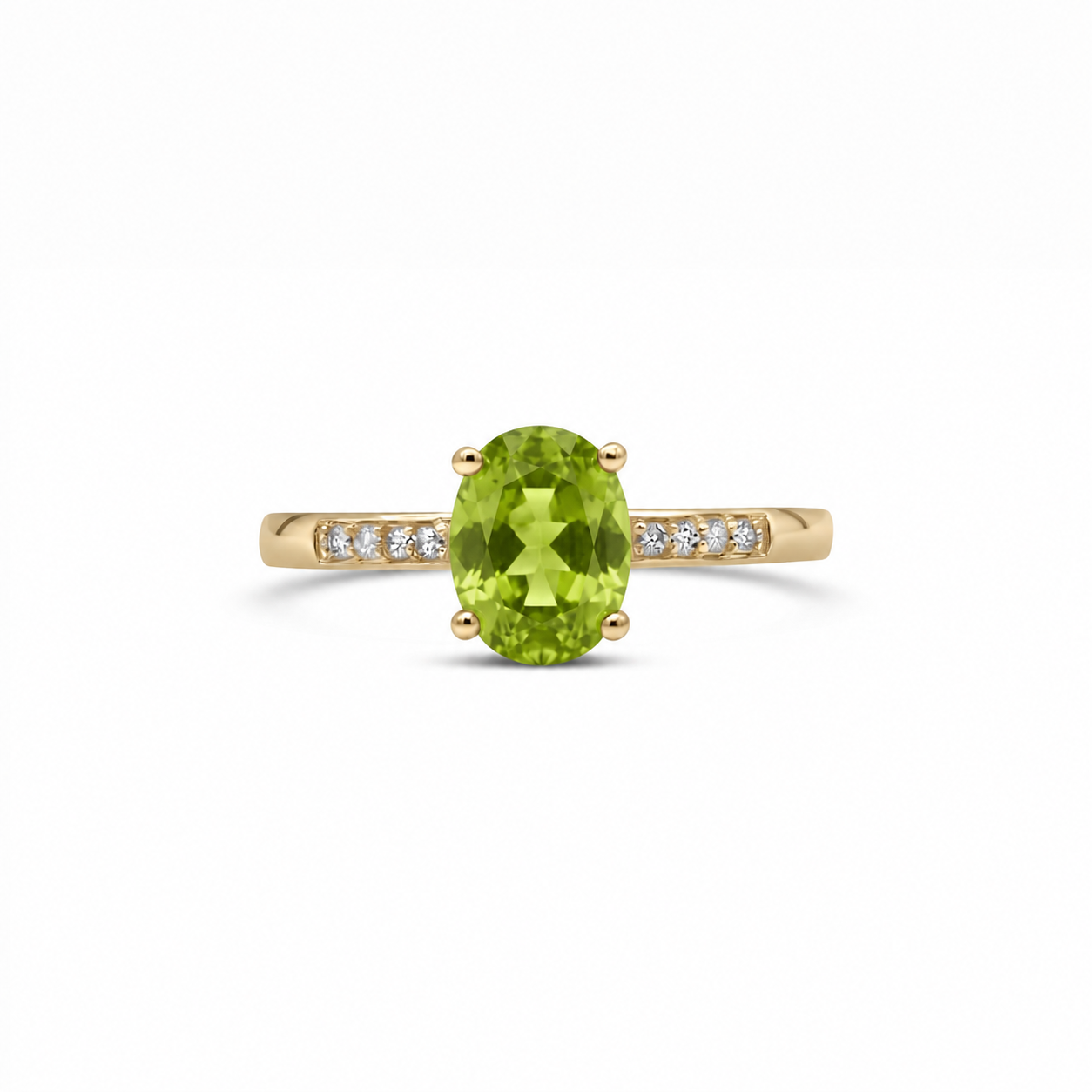 14K Yellow Gold - Peridot