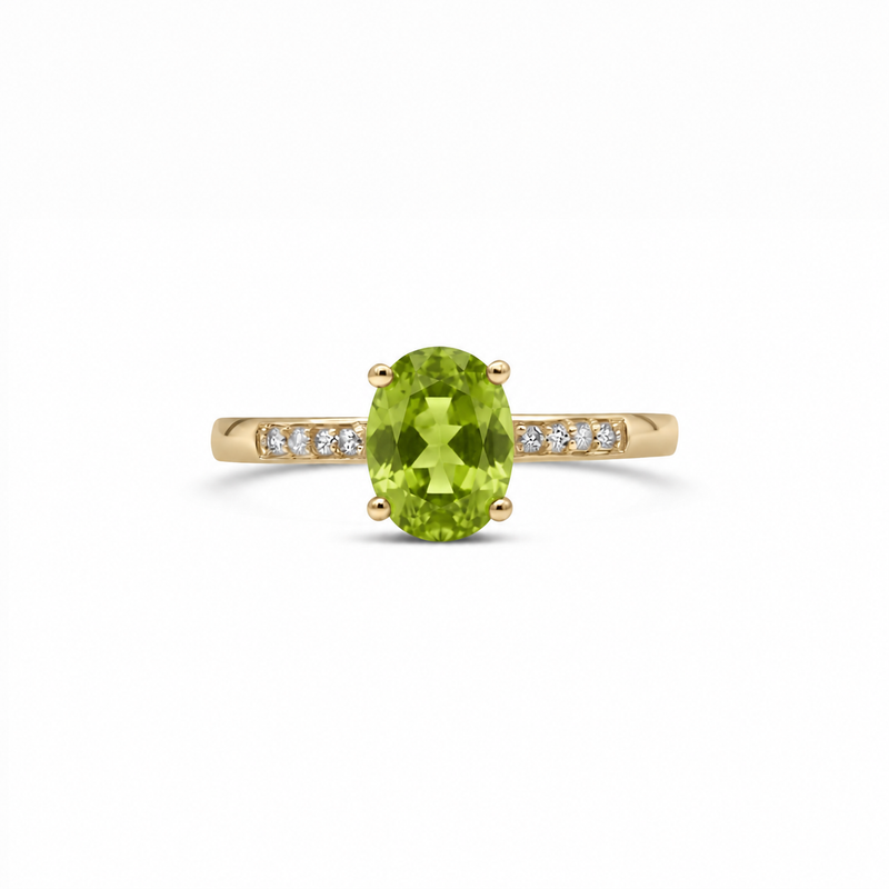 14K Yellow Gold - Peridot