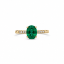14K Yellow Gold - Emerald