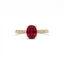 14K Yellow Gold - Ruby