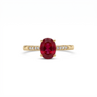 14K Yellow Gold - Ruby