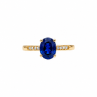14K Yellow Gold - Sapphire