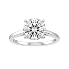 Round Lab-grown Diamond Bridal Ring — down