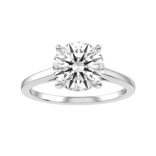 Round Lab-grown Diamond Bridal Ring — down