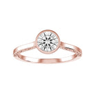Round Lab-grown Diamond Bridal Ring — down