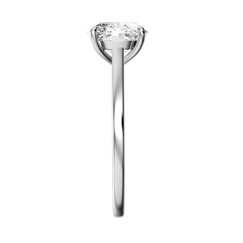 Round Lab-grown Diamond Bridal Ring — side