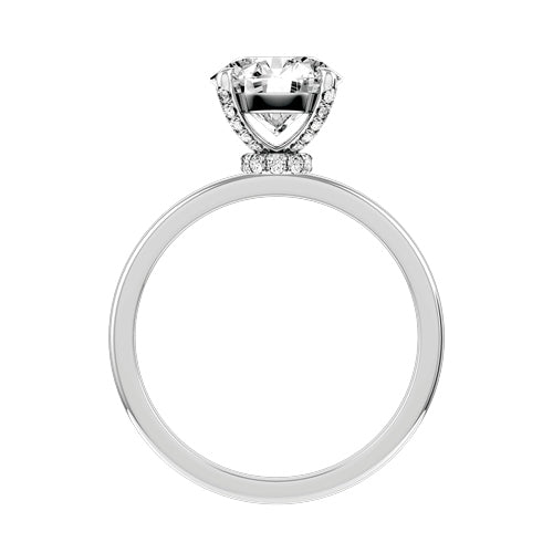 Round Natural Diamond Bridal Ring — front