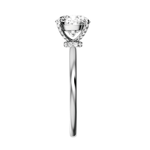 Round Natural Diamond Bridal Ring — side