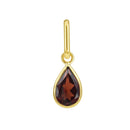 14K Yellow Gold - Garnet