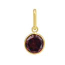 14K Yellow Gold - Garnet