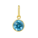 14K Yellow Gold - Blue Topaz