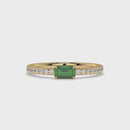 14K Yellow Gold - Emerald
