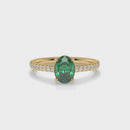 14K White Gold - Emerald