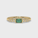 14K White Gold - Emerald
