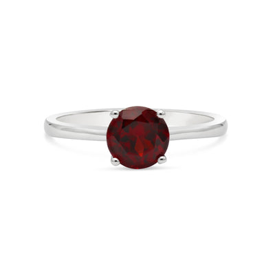 Round Garnet Ring