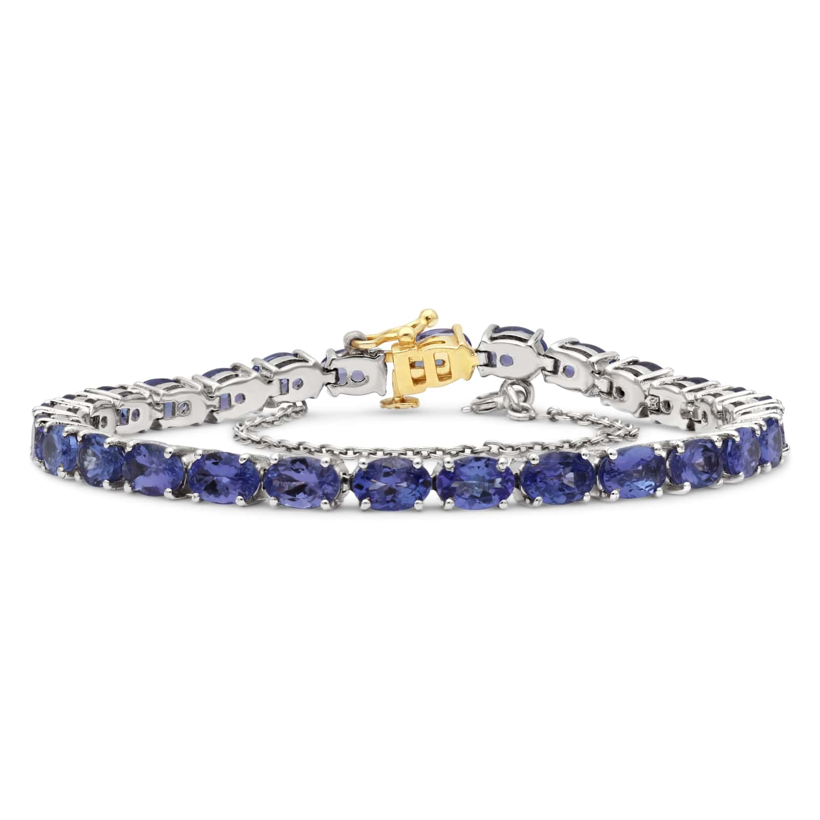 20.00 Carat Oval Tanzanite Tennis Bracelet - Milano