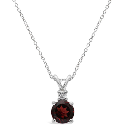 Round Garnet Pendant