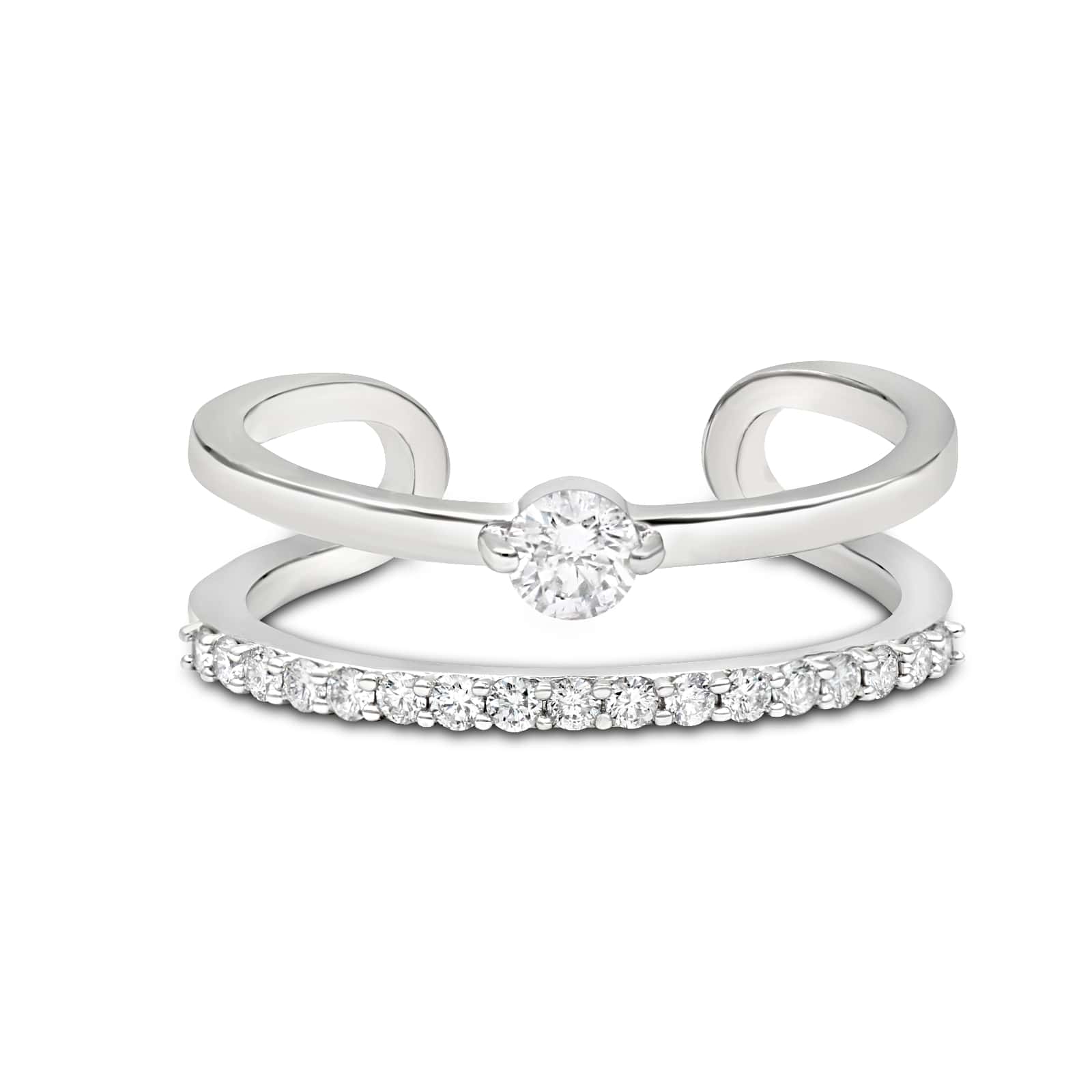 14K White Gold - 0.35