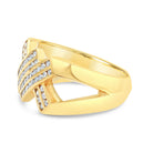 Men's X Princess Diamond Ring in Yellow Gold - Milano
