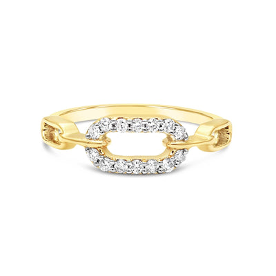 Diamond Paper Clip Ring