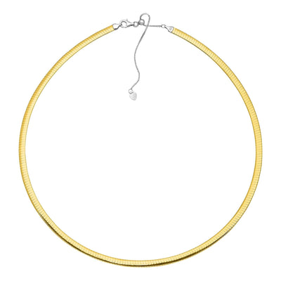 Adjustable and Reversible Two-Tone Omega Necklace