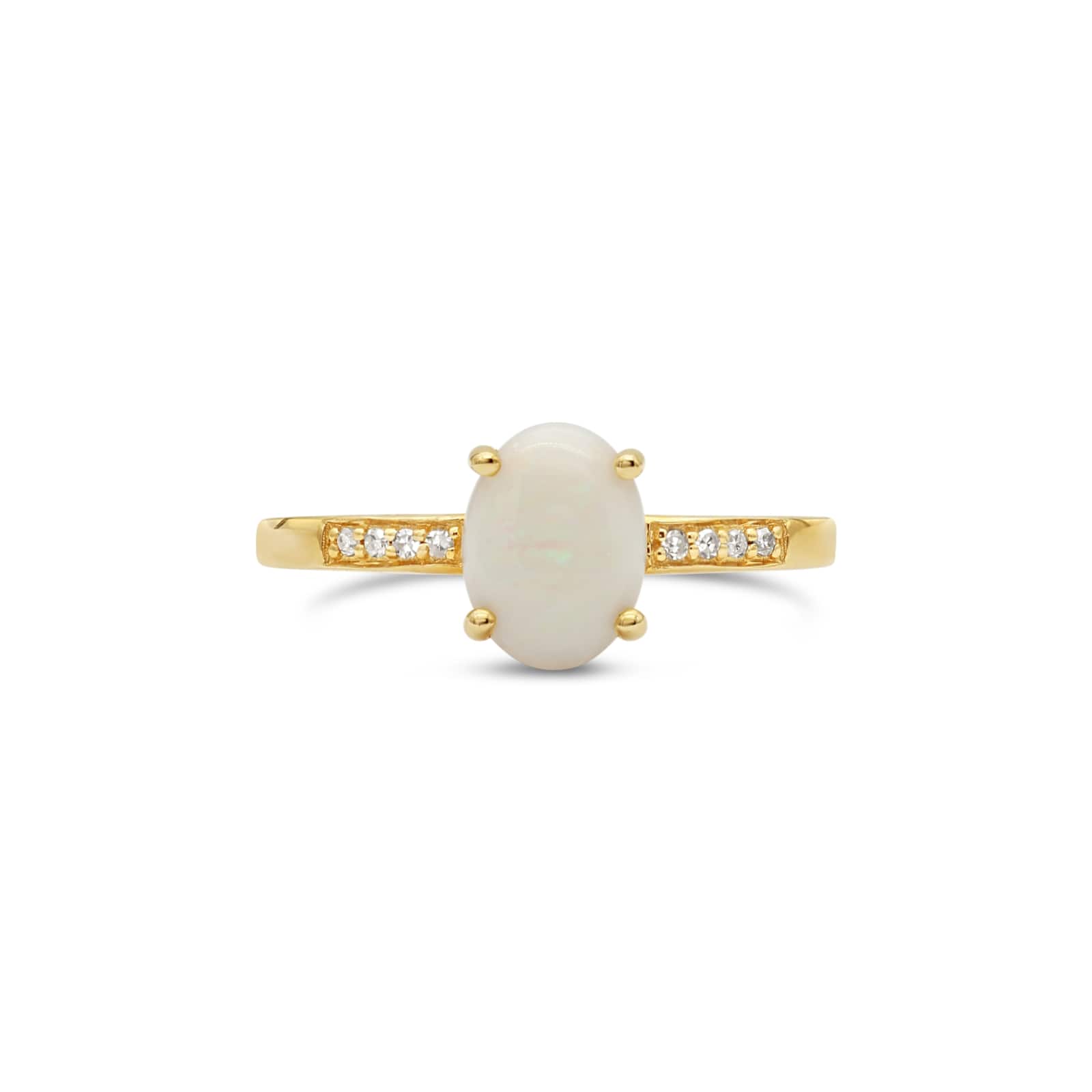 14K Yellow Gold - Opal