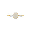 14K Yellow Gold - Opal